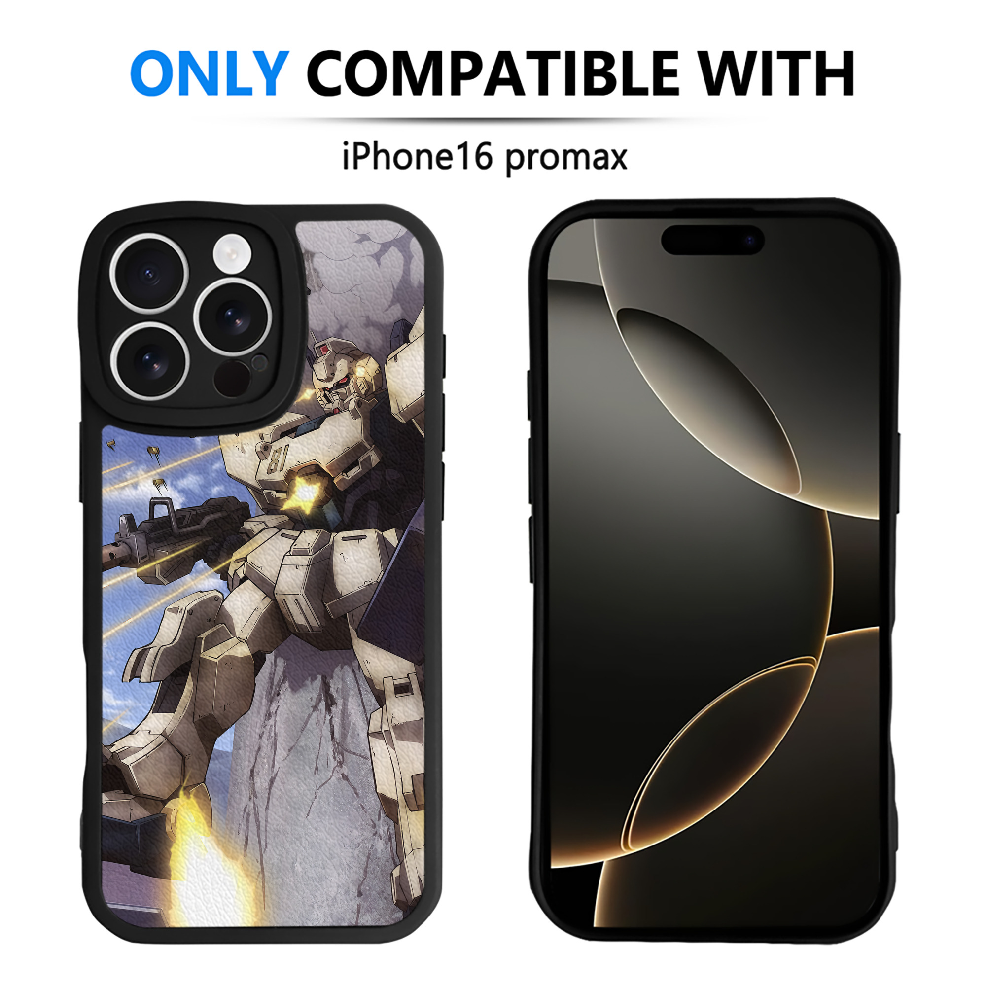 （画像用） 機動戦士ガンダム Mobile Suit Gundam 【iPhone 16シリーズ対応】シリコンスマホケース（レザー調） 材質：シリコン